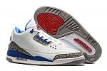 Cheap Air Jordan 3 Retro Online Sale White Blue Grey Red KyrieShop.Com