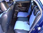 Clazzio blue perforated leather seat covers, rear seats