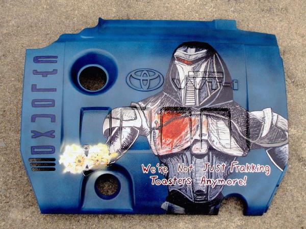 My Cylon Centurion engine cover, painted by TheLittleDeviant.