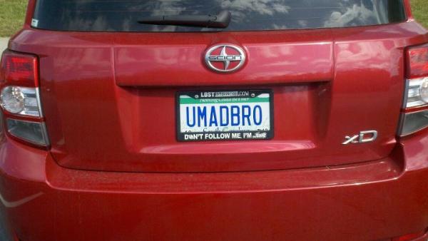 Epic custom license plate. =D
(2011 Charleston, SC.)